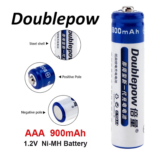 Battery Charger AAA DOUBLEPOW 1.2v 900mAh Rechargeable Baterai Cas Isi Ulang Batre Remote Ac DVD Mainan A3 Case