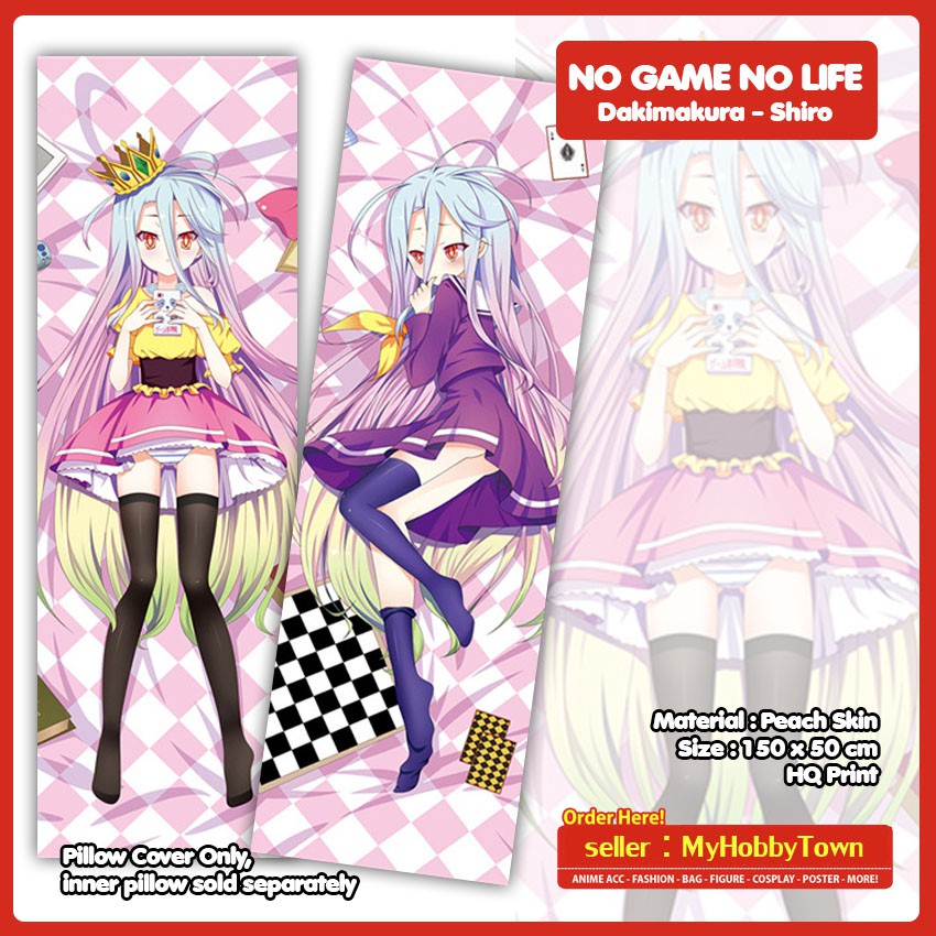 Sarung Bantal Anime Dakimakura No Game No Life : Shiro