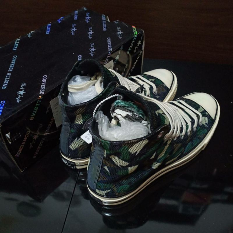 Termurah  Sepatu Premium converse All star chuck taylor 70S ARMY Menyala premium Original bnib
