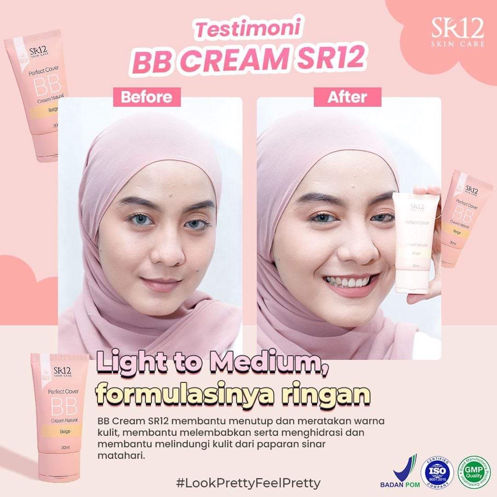 BB CREAM GLOWING TAHAN LAMA BPOM PERFECT COVER BB CREAM NATURAL BEIGE SR12 SPF 20 ORIGINAL BPOM