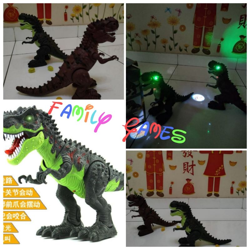 family games Mainan DINOSAURUS TELUR robot trex bertelur bergerak bersuara lampu proyektor koleksi