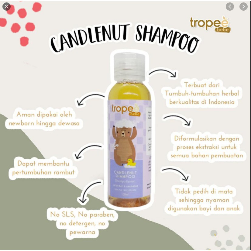 Tropee Bebe Candlenut Shampoo Kemiri 100ml