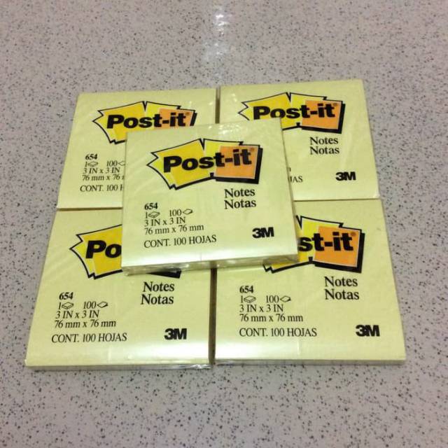 

Post It 654 3M Notes Yellow / Kertas Memo Tempel 654