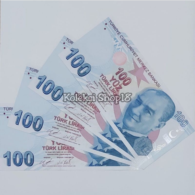 Koleksi Lira Turki Pecahan 100 Lira