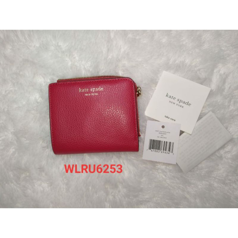 kate spade cherrywood small zip bifold