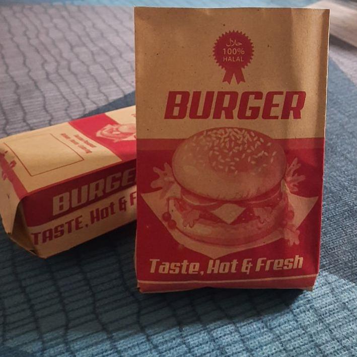 

케 Box burger Kemasan burger Bungkus burger Dus burger Packing burger per 50 pcs.