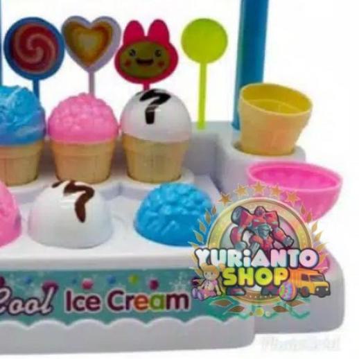 PROMO () LI 1 Mainan anak gerobak es krim / ice cream set nyala n bunyi