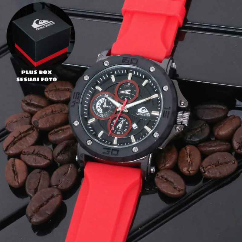 Jam Tangan Quicksilver Pria Rubber Jam Tangan Mewah Kece Pria