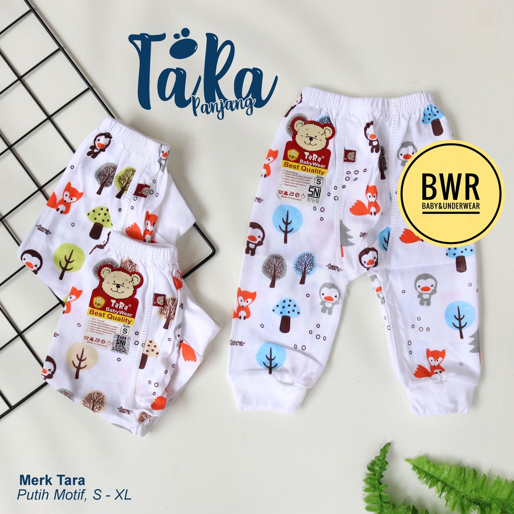 Celana PANJANG TARA PUTIH Motif | Celana Anak Dan Bayi Pempers SML - Bwr II