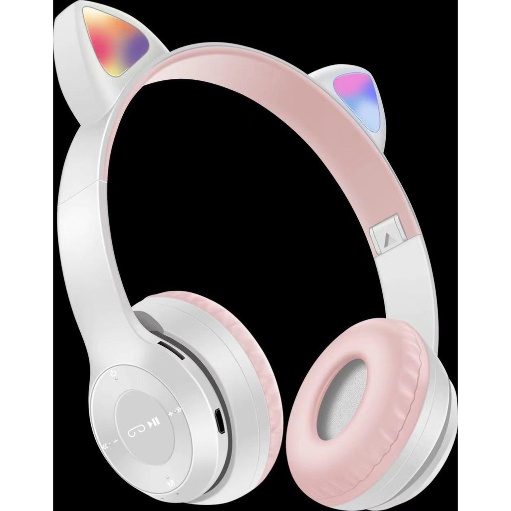 Cat Ear Headphone Wireless Bluetooth Laser LED LIGHT