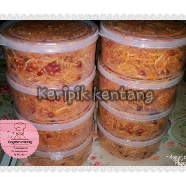 

Keripik kentang, potato spicy, crispy fish