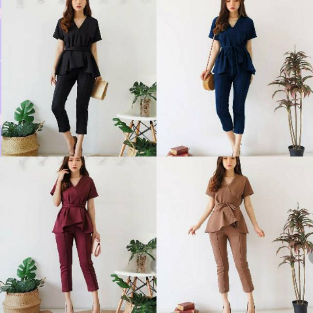 Set melvi - setelan baju wanita kantoran
