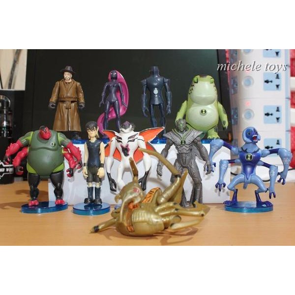 Figure Ben 10, Pajangan Ben 10, Ben 10 Set 10 Char D-25