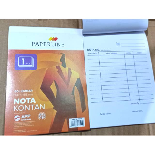 

Buku nota 1 ply kecil / nota rangkap 1 paperline