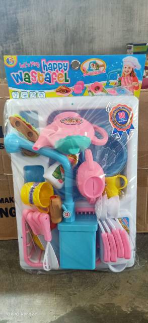 LM 8 mainan kitchen set wastafel bisa mengeluarkan air / mainan anak tempat cuci piring  terbaru