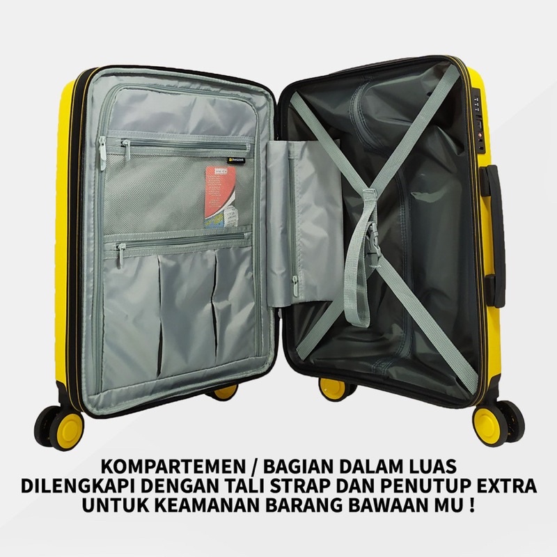 Tas Koper Travelling President PPZ 1501 Koper 20/24/28 Inch Hardcase Expand Anti Theft