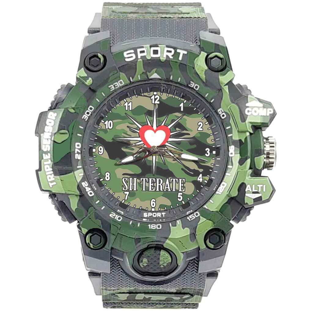 {Istimewa} Jam Tangan PERSAUDARAAN SETIA HATI TERATE - SH 5 Abu Army Water Resistant