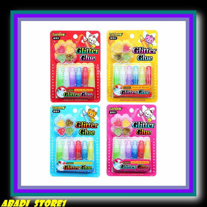 

6PCS DIY Slime Jelly Glitter Glue Pen Painting Kit Gift Collection