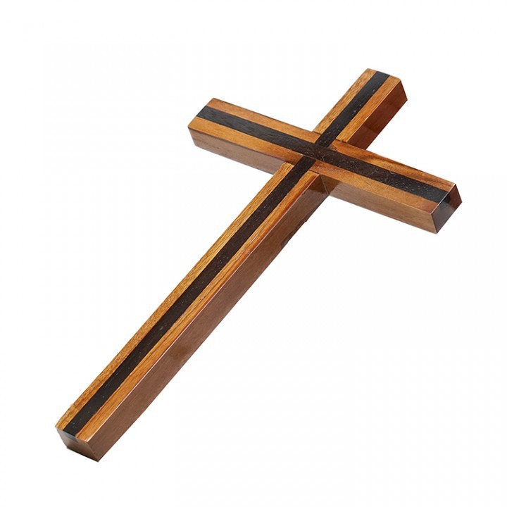 Salib Gantung Kristen Kayu Jati Tebal Garis 30cm Salib Dinding Salib Polos Pajangan Dinding salib ko