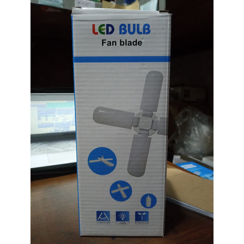 Miosa Fan Blade LED Bulb 55W E27 E-27 E 27 6500K Bentuk Kipas/Daun