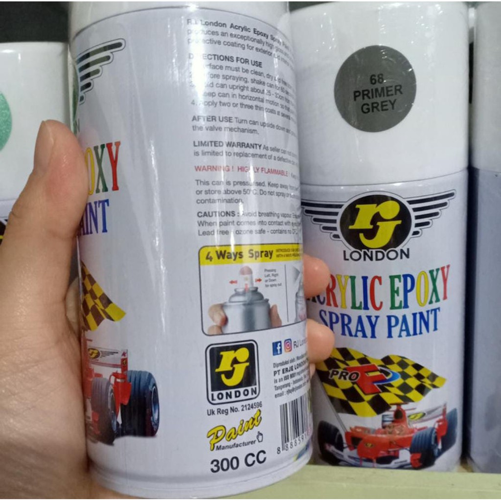 Pilok Pilox RJ London Primer Grey Epoxy Cat Dasar Warna Dasar Abu2 300 ml / 300cc