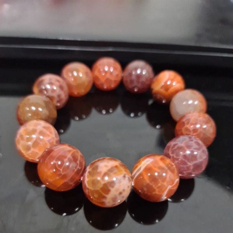 CRACK FIRE AGATE 20MM