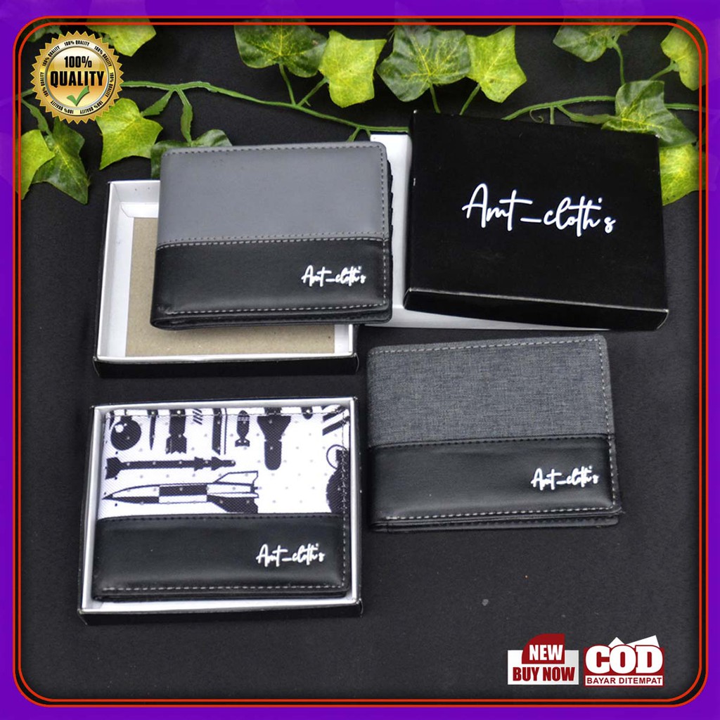 Dompet Lipat Pria + box terbaru Murah COD