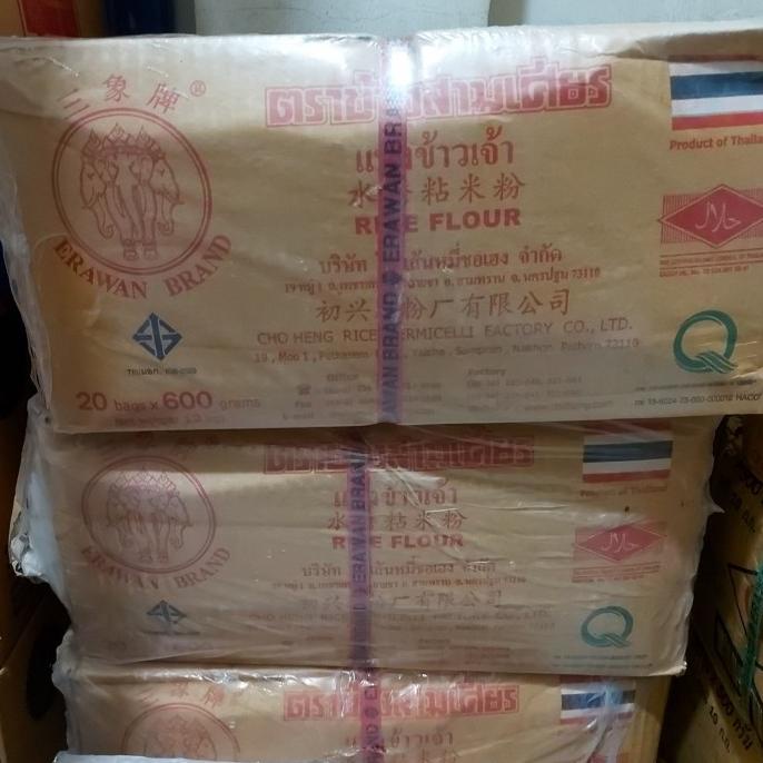 

[COD] Tepung Beras Thailand Erawan 600 gram 1 karton (20 bungkus) [COD]