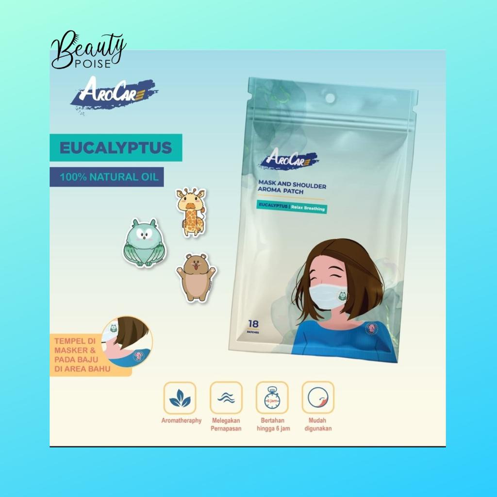 AROCARE Mask and Shoulder Patch isi 18 sticker aroma Eucalyptus