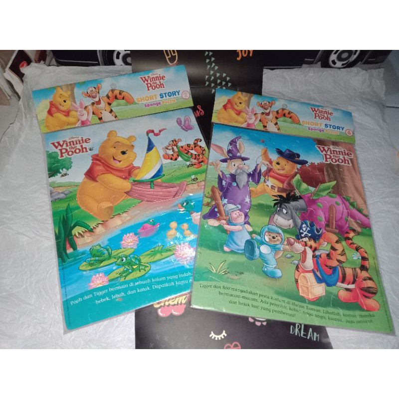 paket 2 Sponge Puzzle winnie the pooh