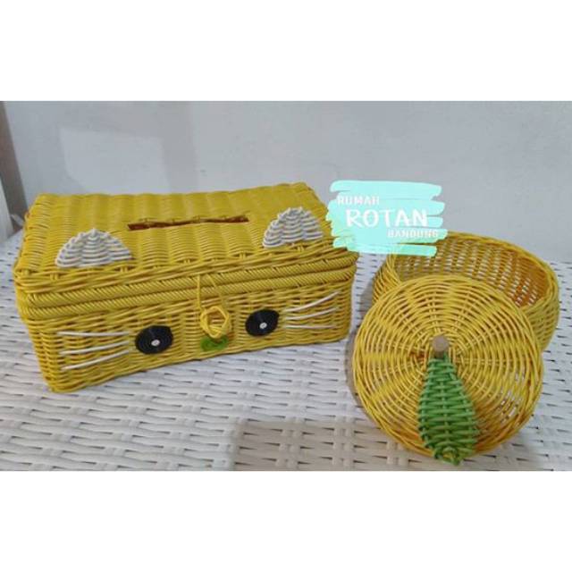 Tissu karakter unik dan tempat serbaguna permen apel