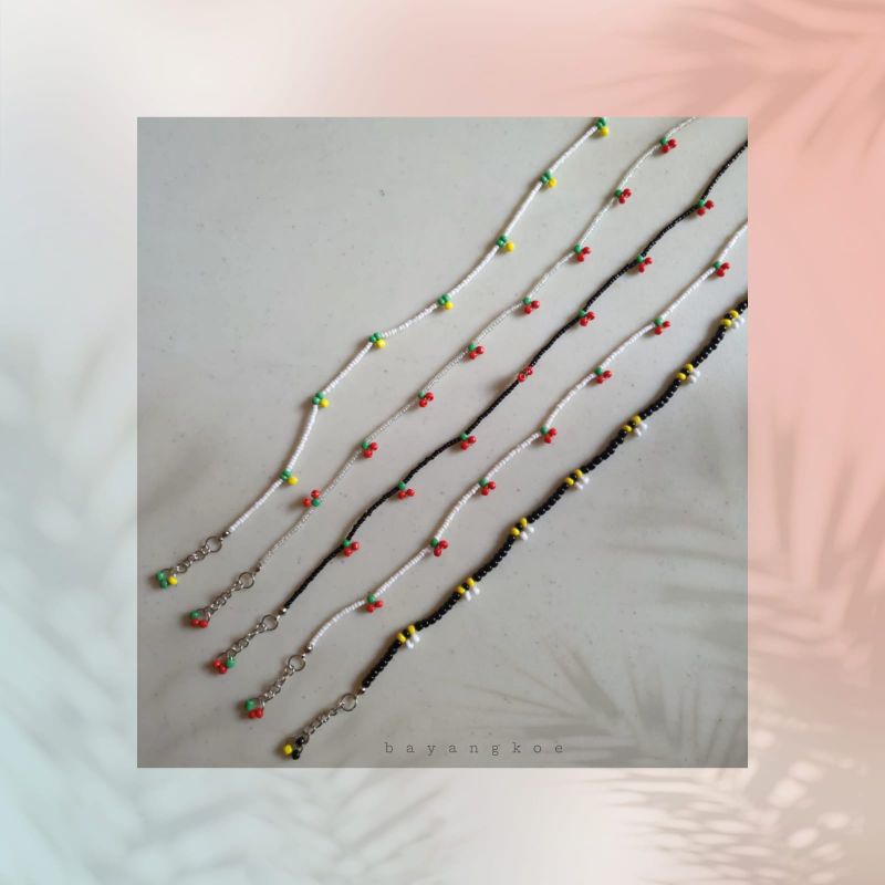 [ Kalung 2 ]Kalung Cherry / kalung lebah / kalung manik Korea / kalung manik / kalung Korea