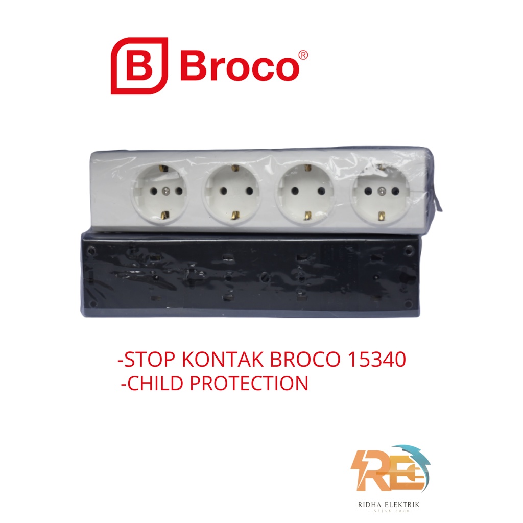 STOP KONTAK BROCO 4 LUBANG BROCO STOP KONTAK 4 LUBANG