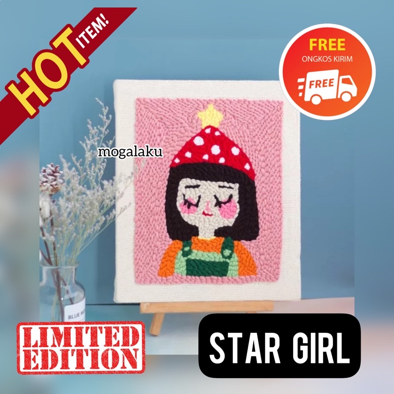 diy set kerajinan embroidery punch needle