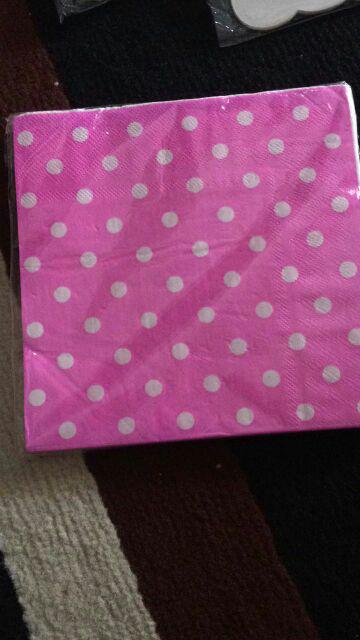 Tissue Ulang Tahun / Tissue Motif / Tissue Polkadot / Napkin Decoupage