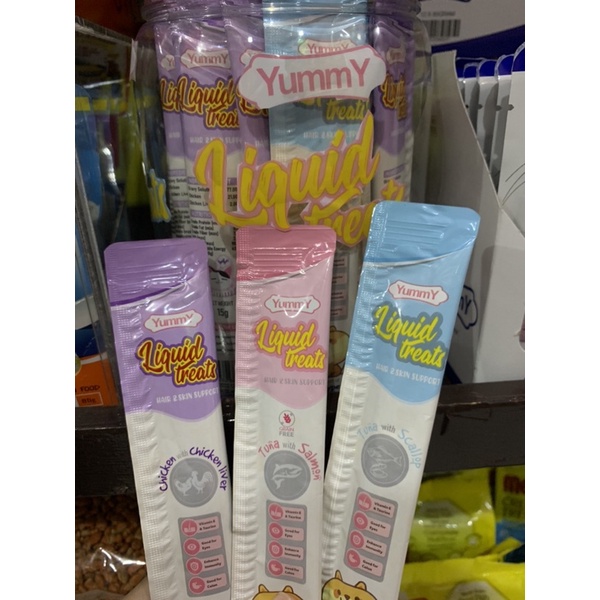 Snack Kucing Yummy Liquid Treats 15 gr