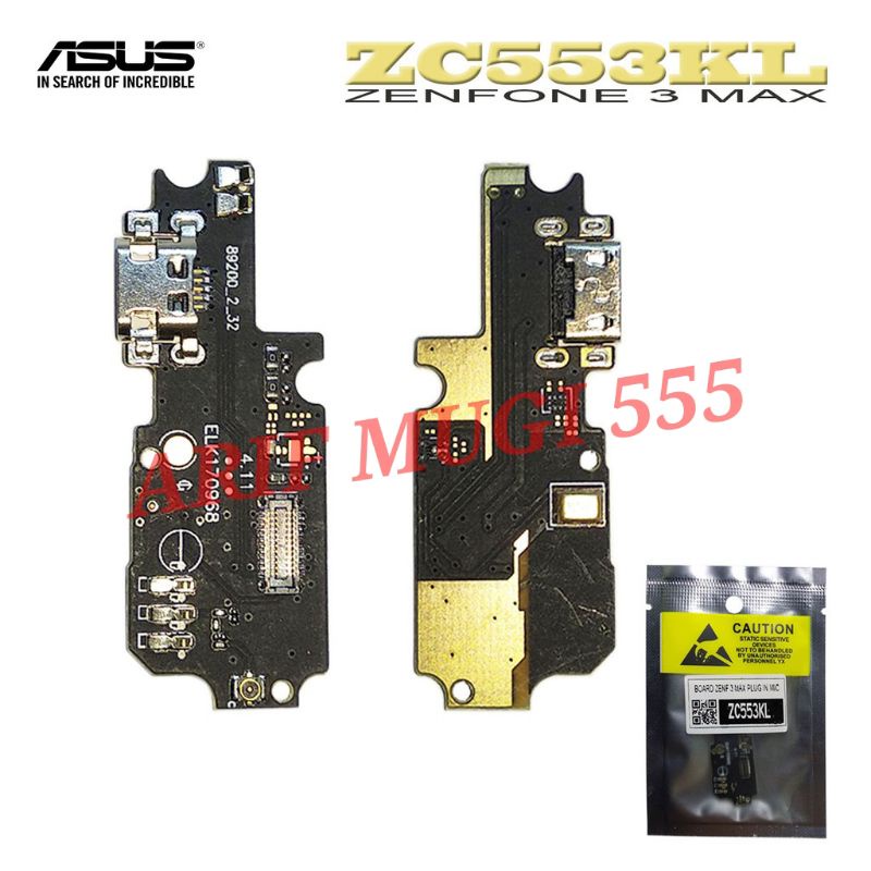 FLEXIBLE BOARD PAPAN CAS KONEKTOR CONECTOR CHARGER ASUS ZENFONE 3 MAX ZC553KL PLUG IN MIC ORIGINAL