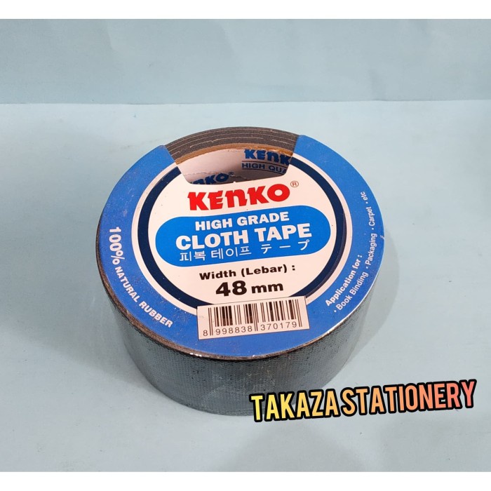 

Spesial Lakban Kain / Cloth Tape Hitam 48Mm Kenko Terbatas