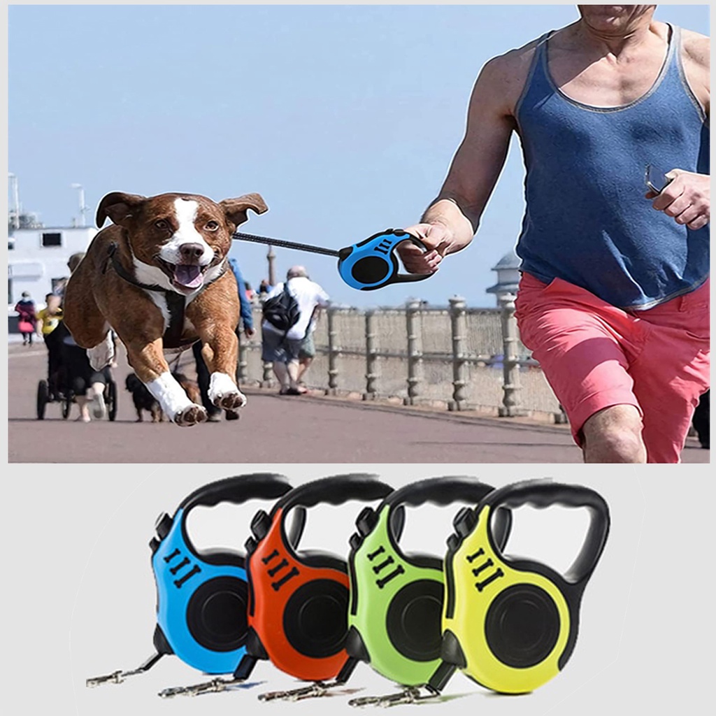 Tali Tuntun Hewan Panjang Otomatis / Retractable Pet Leash Dog Cat Doky