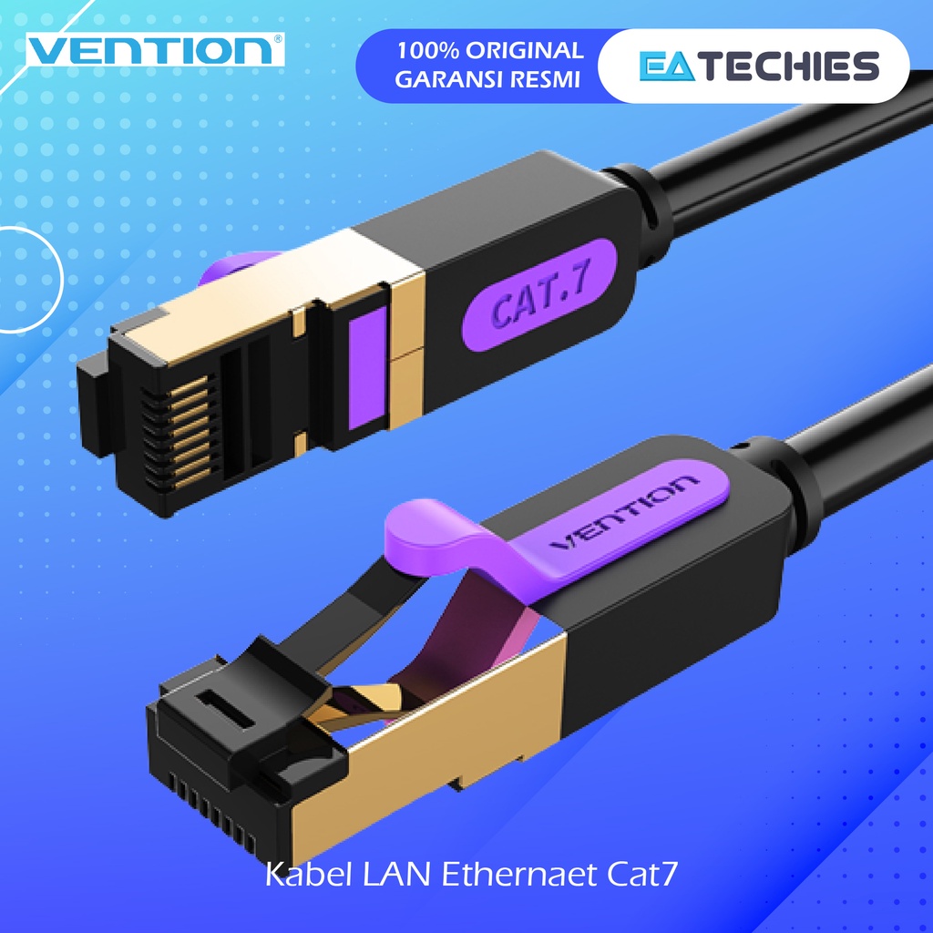 Vention Kabel Lan Ethernet Cat7 Kecepatan Tinggi Rj45 Stp Flat Gigabit