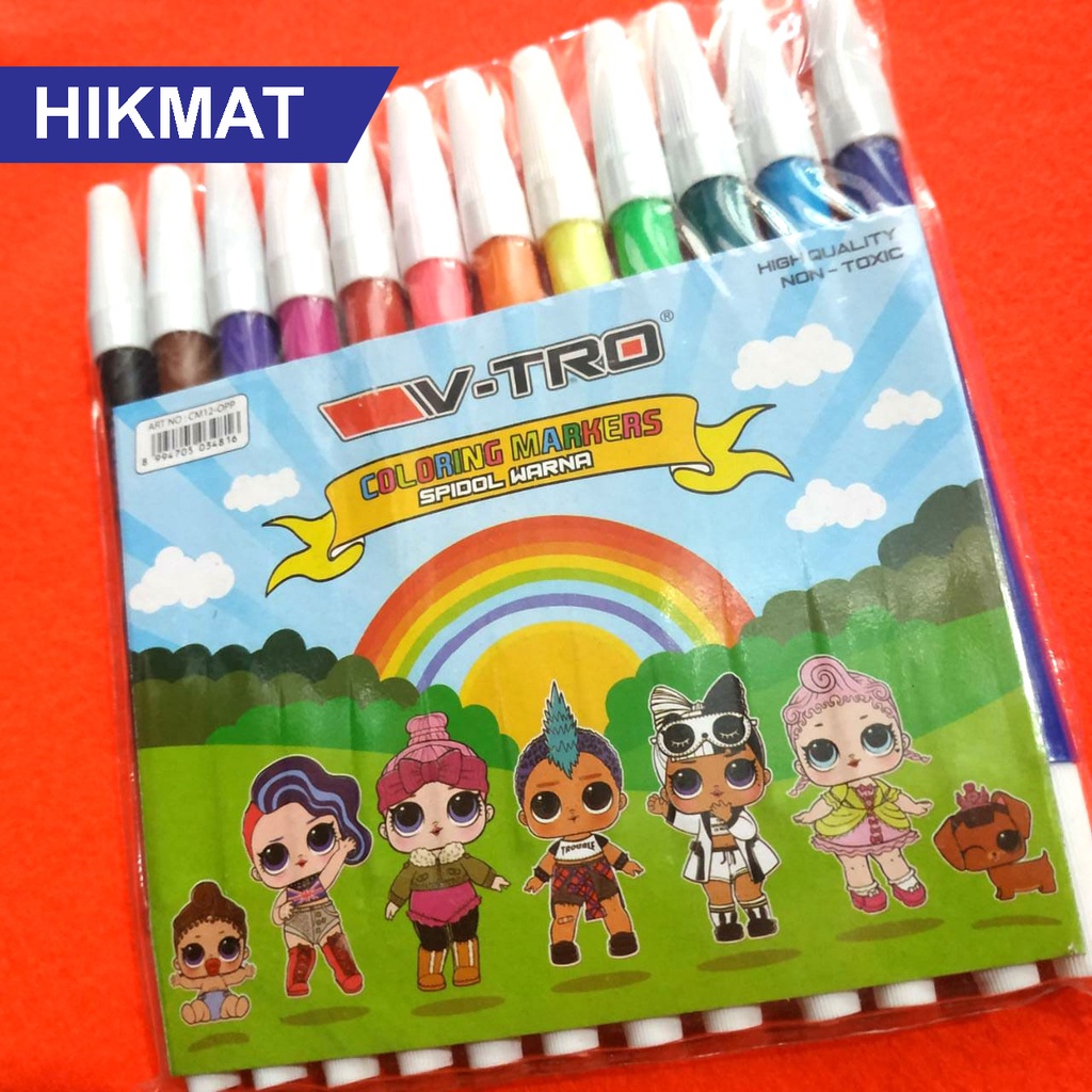 

Coloring Markers / Spidol Warna 12 - HIKMAT ATK