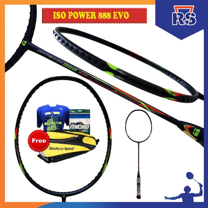 RS Raket Badminton Iso Power 888 Marine/Yellow