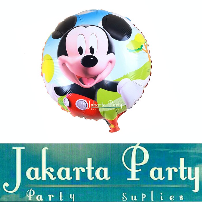 Balon Bulat Mickey / Balon Foil Mickey / Balon Karakter Mickey Mouse