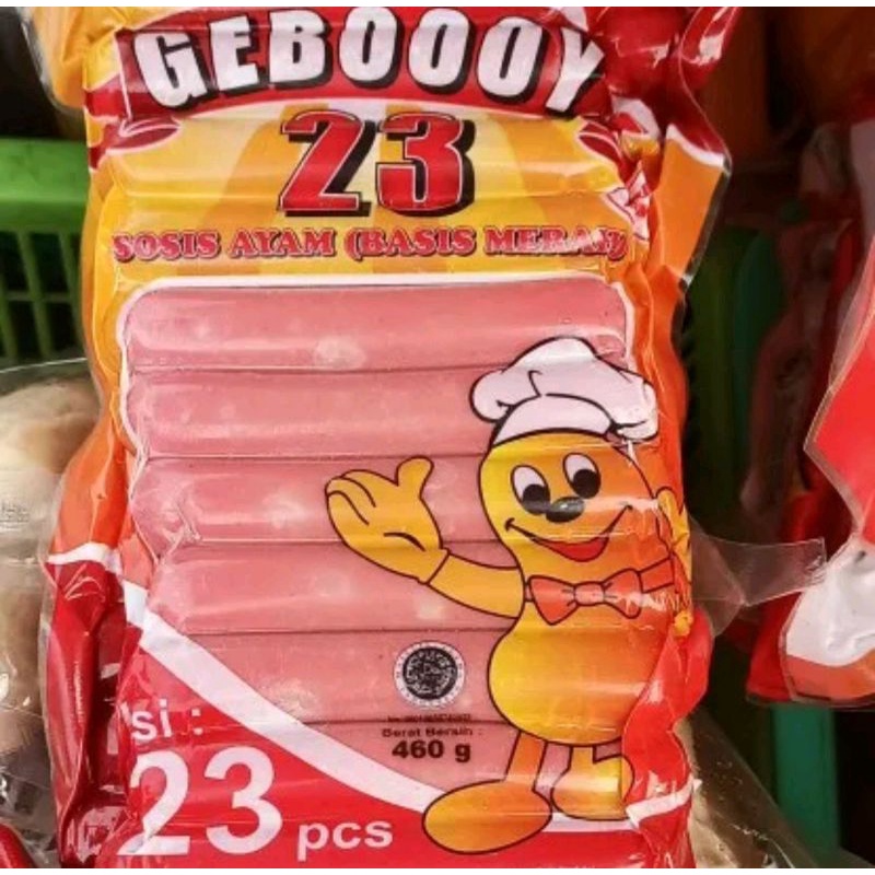 

sosis ayam geboy 1 pak 23 pc ( sosis merah )