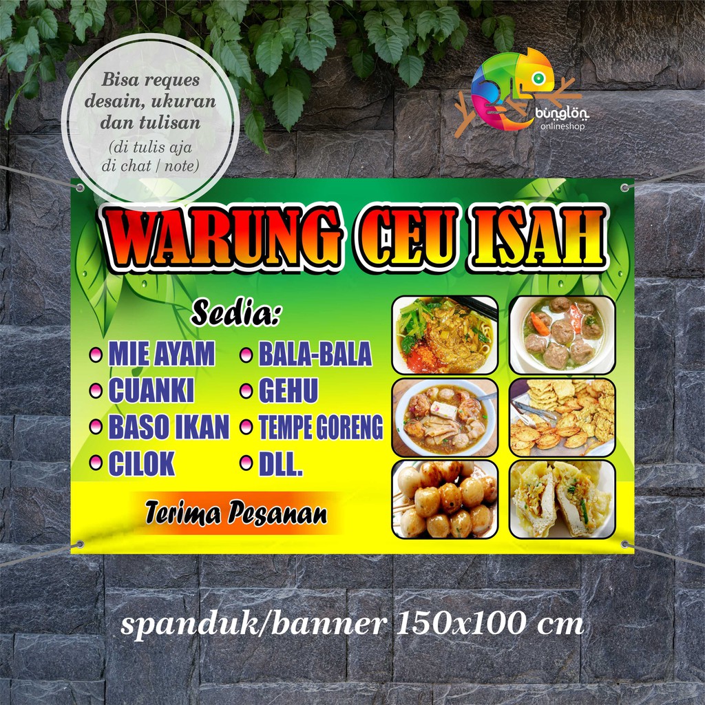 Spanduk Banner Warung Mie Ayam Bala Bala Shopee Indonesia