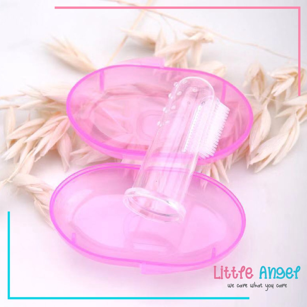 SIKAT GIGI JARI BAYI SIKAT LIDAH MPASI Silikon Lembut Gititan Teether BABY FINGER TOOTHBRUSH COD