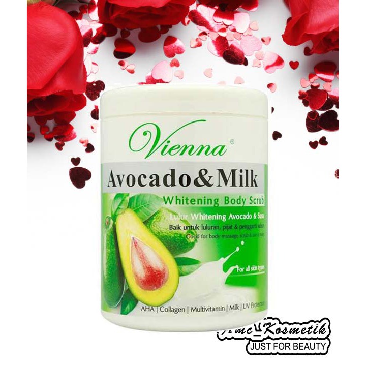 Vienna Whitening Body Scrub Avocado Milk 1kg pot