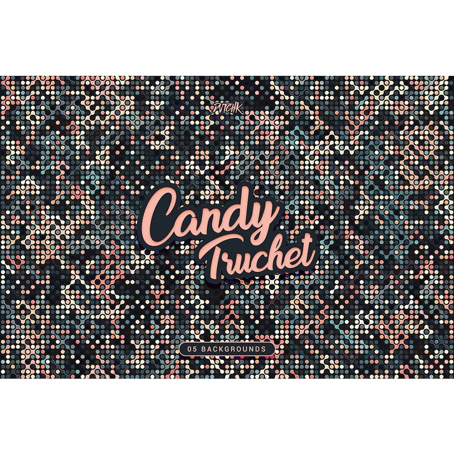 Candy Truchet Backgrounds - JPEG Ultra HD
