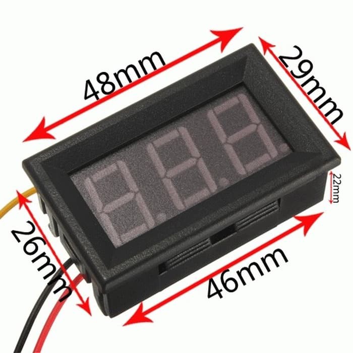 Mini Voltmeter Tester Digital Voltage Test Battery 3 Wires