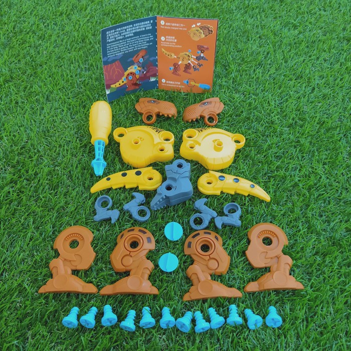 Construction Dinosaurus Tyrannosaurus TRex Mainan DIY EGG DINO